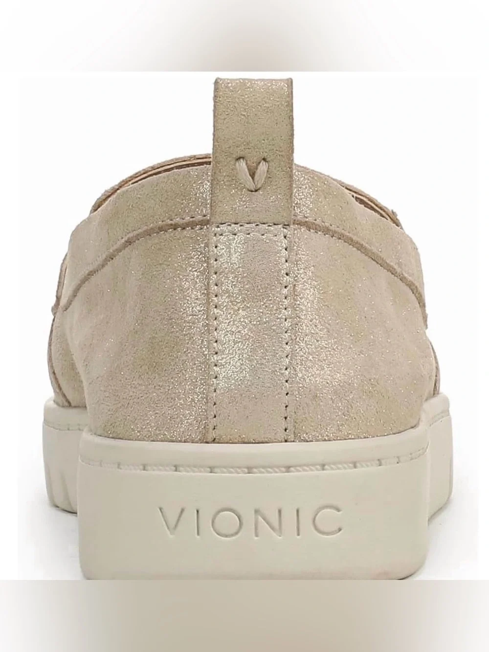 Vionic Women's Shimmery Beige Penny Loafer Size 8W